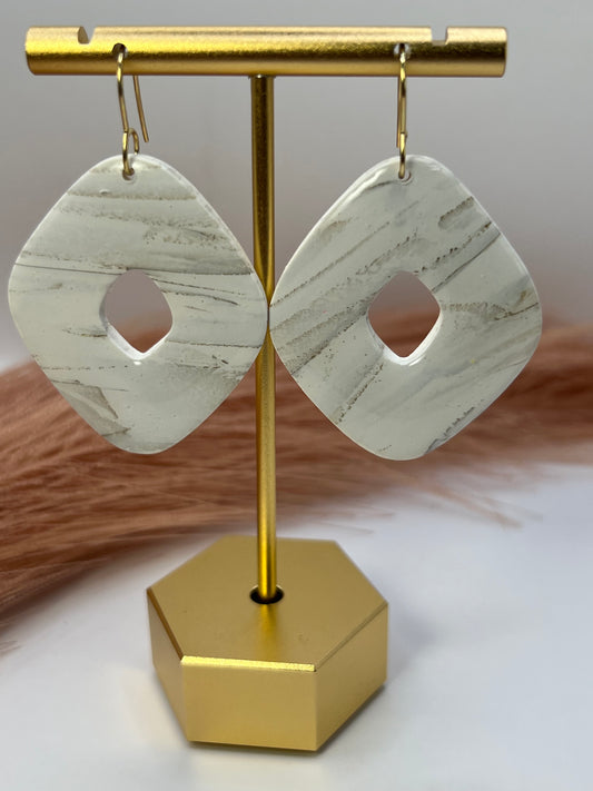 Diamond gold and white dangles