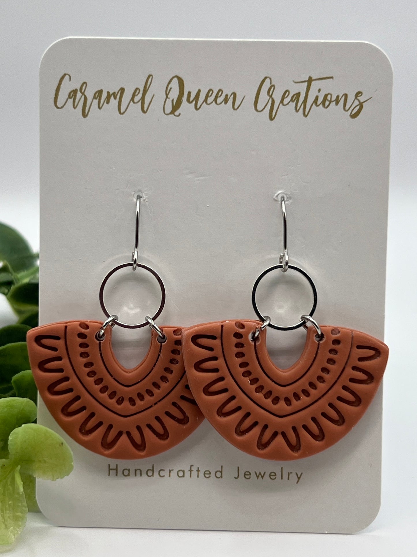 Terracotta boho dangles