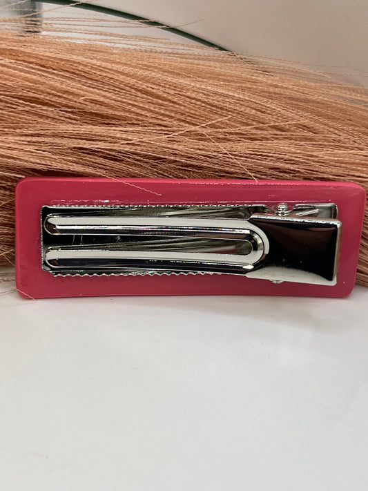Hot pink floral hair clip