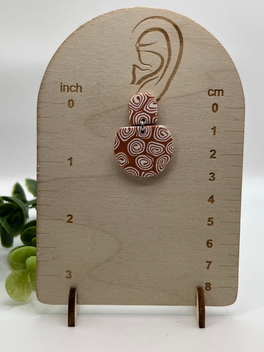 Terracotta swirl dangles