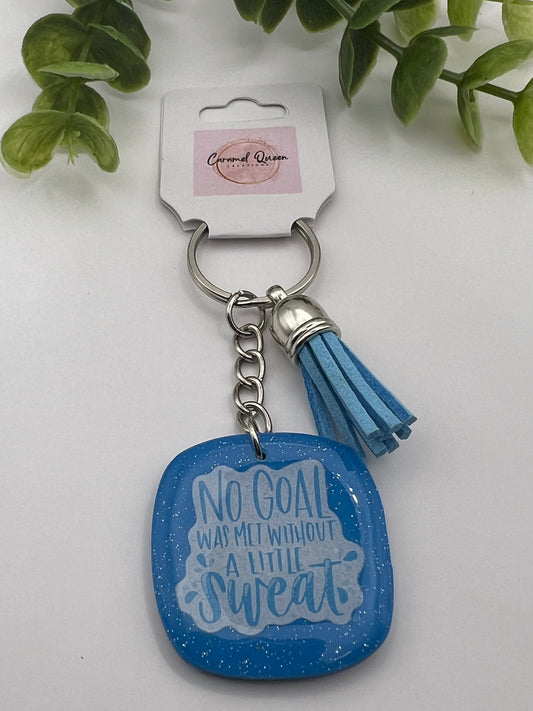 Blue “No Goal” keychain