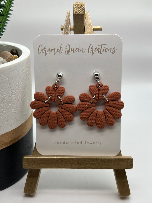 Terracotta polymer clay earrings