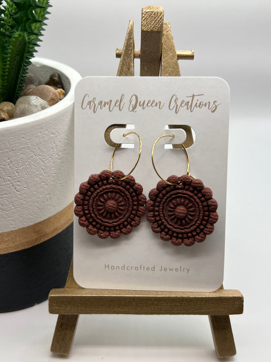 Bronze imprinted dangles