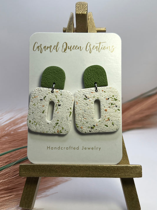 Green confetti dangles