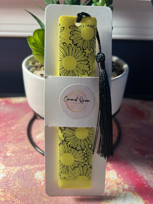 Yellow and black sunflower bookmark