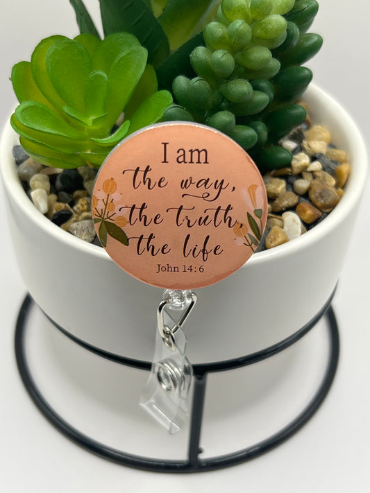 “I am the way” badge reel