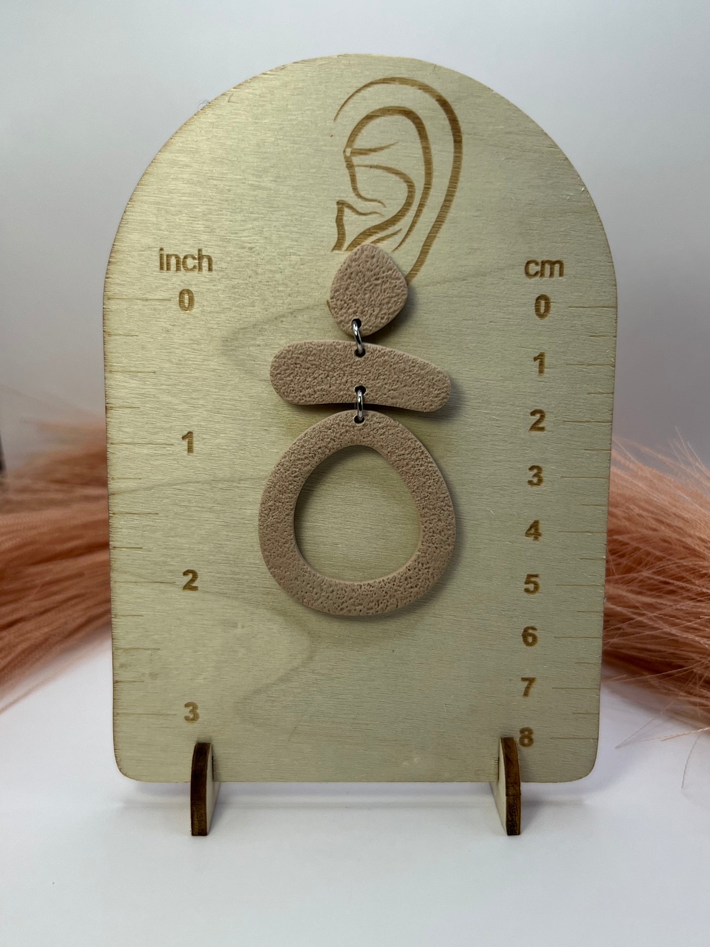 Beige boho dangles