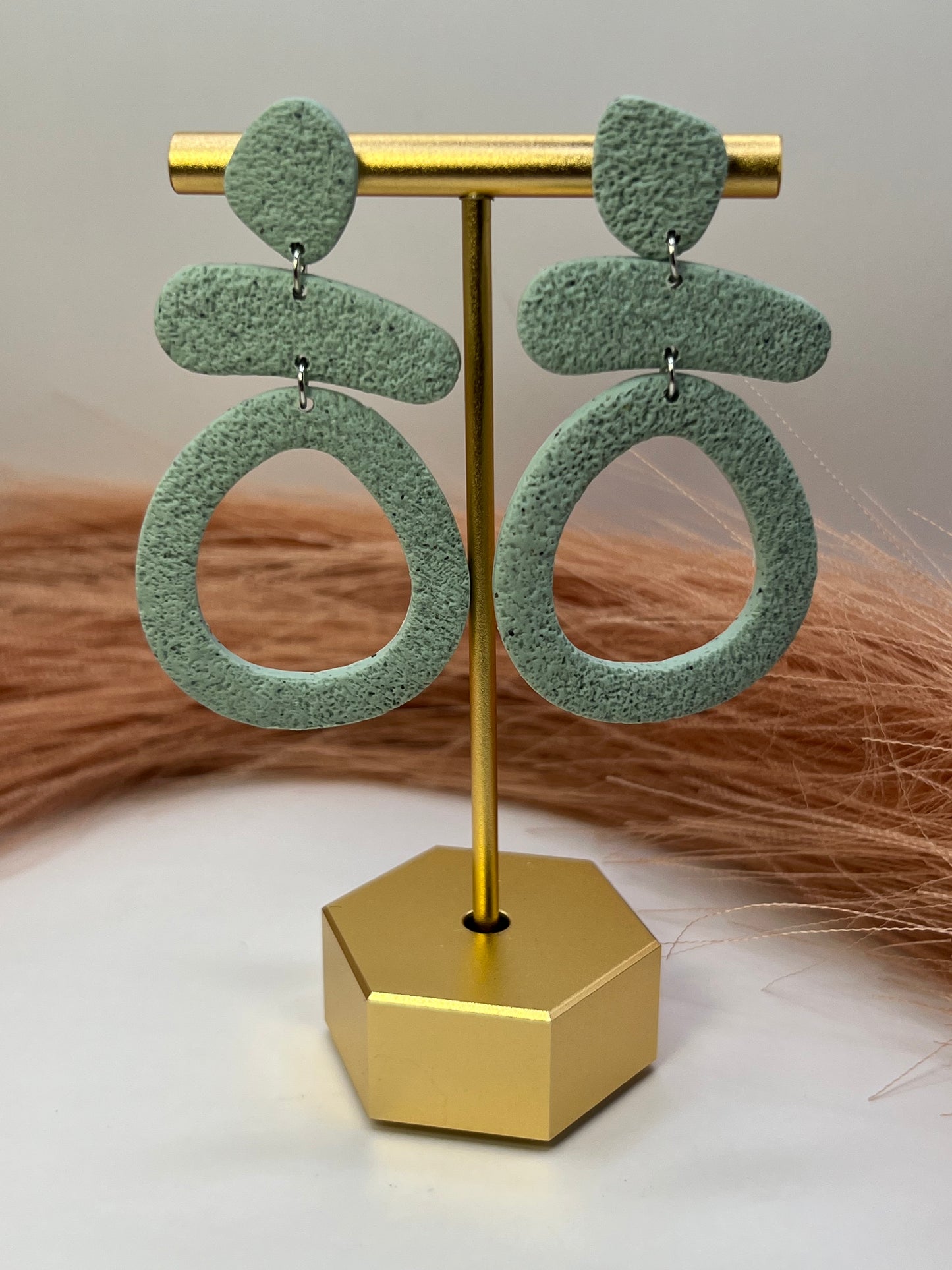Mint green boho dangles