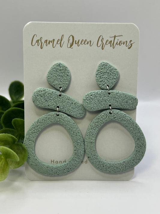Mint green boho dangles
