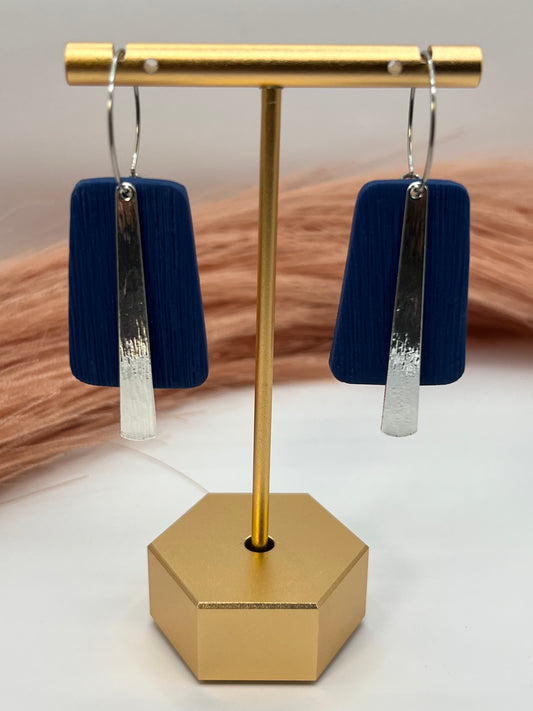 Ocean wave hooped dangles
