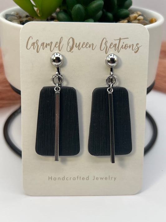 Black clip on dangles