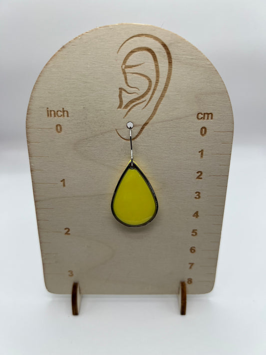 Yellow teardrop dangles
