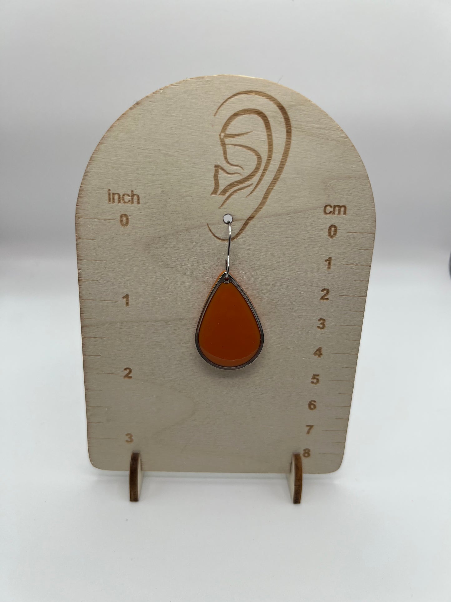 Orange teardrop dangle
