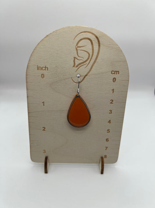 Orange teardrop dangle